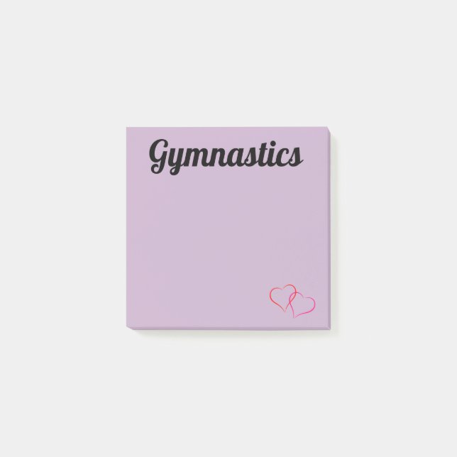 Notes post-it de la gymnastique violette (Devant)