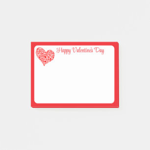 notes post-it de la Saint-Valentin
