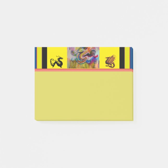 Notes post-it de la tête de dragon (Devant)