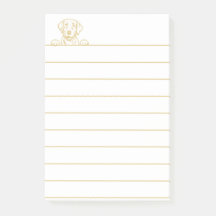 Notes post-it de laboratoire jaune de 4 po x 6 po