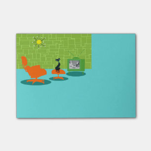 Notes post-it de l'âge de l'espace rétro