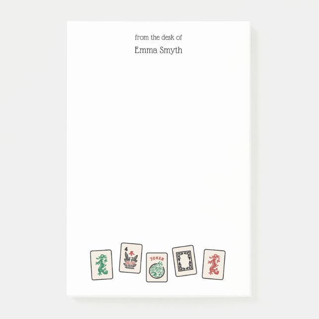 Notes post-it de Mah Jongg (Devant)