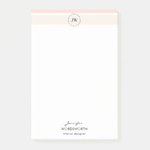 Notes post-it® de Monogram Pastel Professional