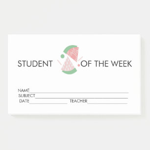 Notes Post-it de Réalisation de Prix Étudiant Past