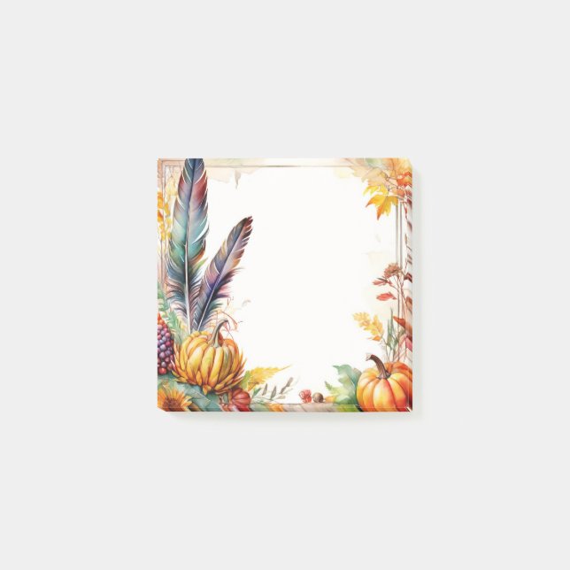 Notes post-it de récolte d'automne (Devant)