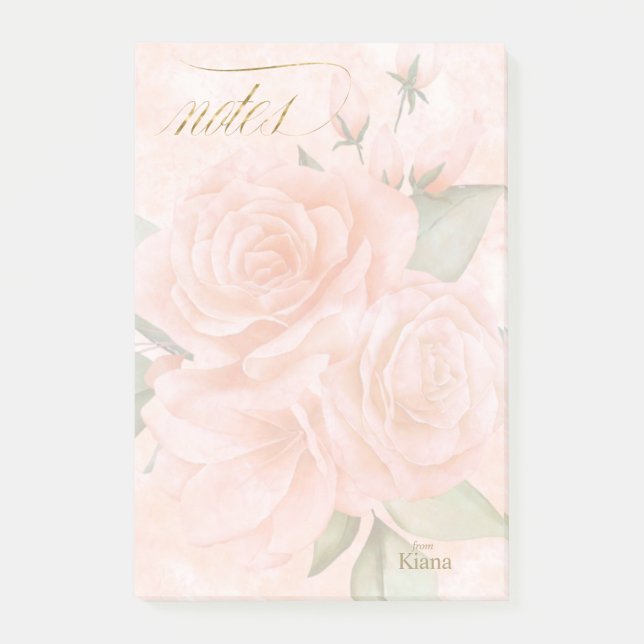 Notes post-it de Roses Soft Blush ID828 (Devant)