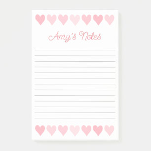 Notes post-it de Sweet Pink Hearts