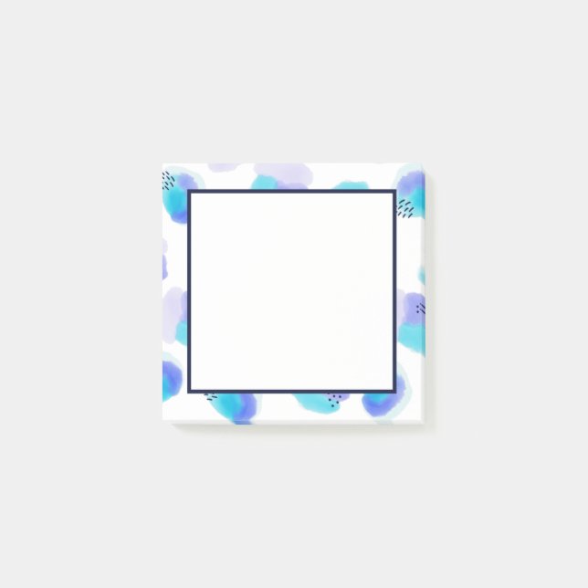 Notes post-it des contours d'aquarelle (Devant)