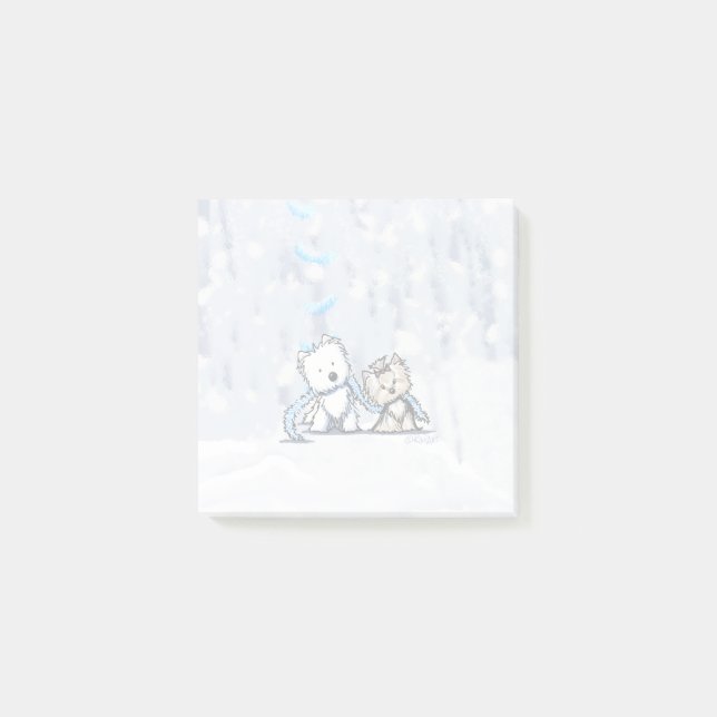 Notes post-it des courriers d'hiver KiniArt (Devant)