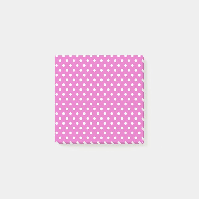 Notes post-it des Pois rose vif (Devant)