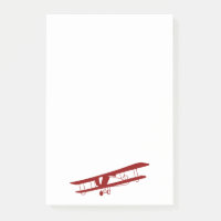 Notes post-it du biplan rouge