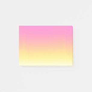 Notes post-it du coucher de soleil rose