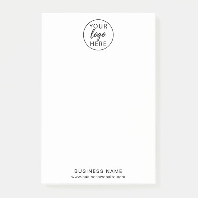 Notes post-it du logo d'entreprise personnalisé (Devant)