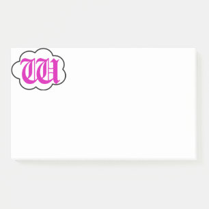 Notes post-it du monogramme W initial