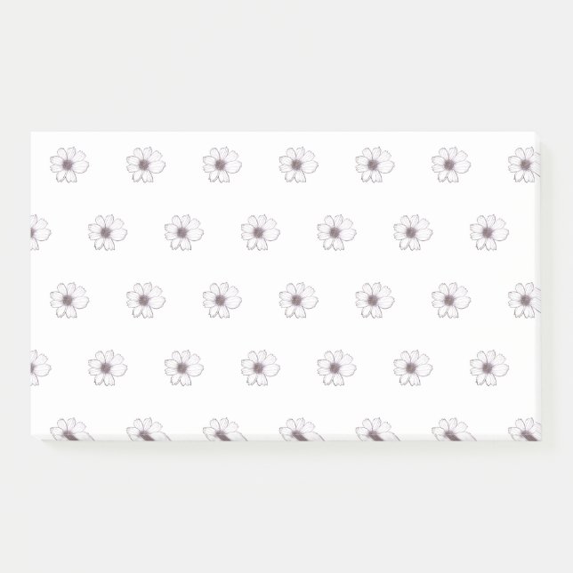 Notes post-it du Motif de fleurs (Devant)