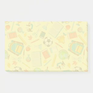 Notes post-it du Motif de l'approvisionnement scol