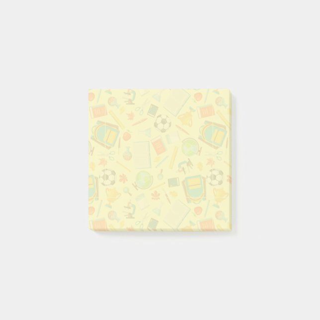 Notes post-it du Motif de l'approvisionnement scol (Devant)