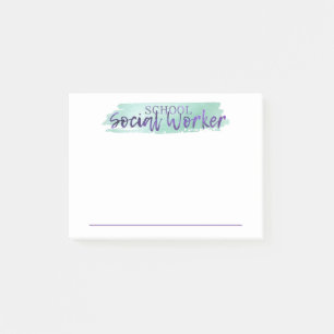 Notes post-it d'un travailleur social scolaire