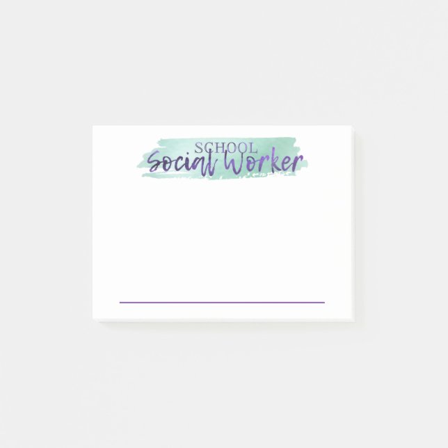 Notes post-it d'un travailleur social scolaire (Devant)