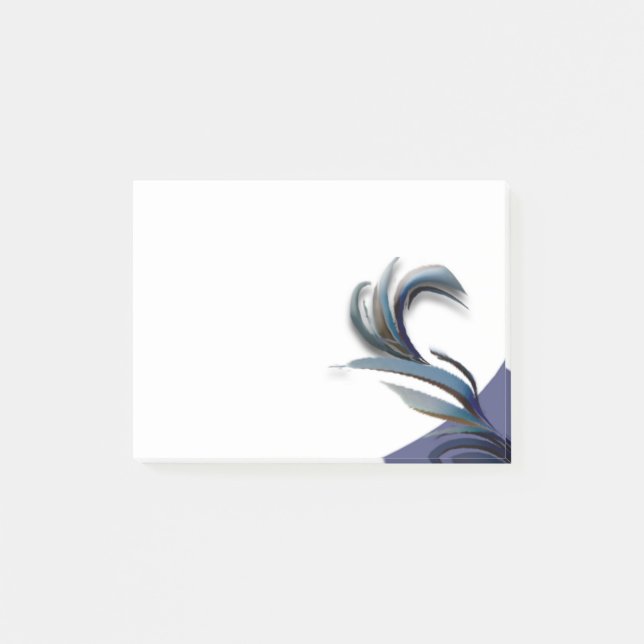 Notes Post-it® en plumes bleues (Devant)