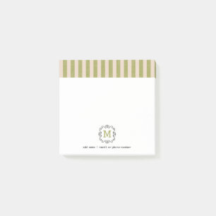 Notes Post-it® en style rétro avec monogrammes per