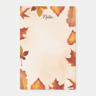Notes post-it feuille automne