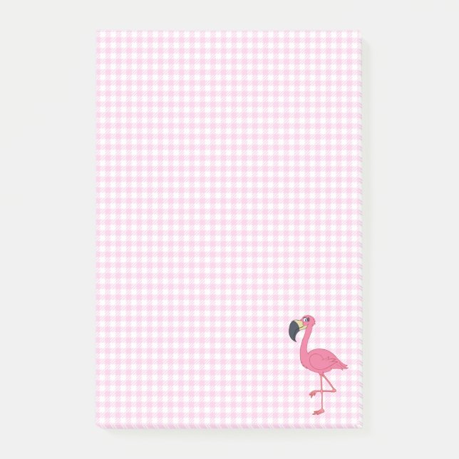Notes Post-it® Flamant rose (Devant)