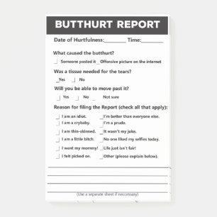 Notes Post-it® Formulaire de rapport de blessure d