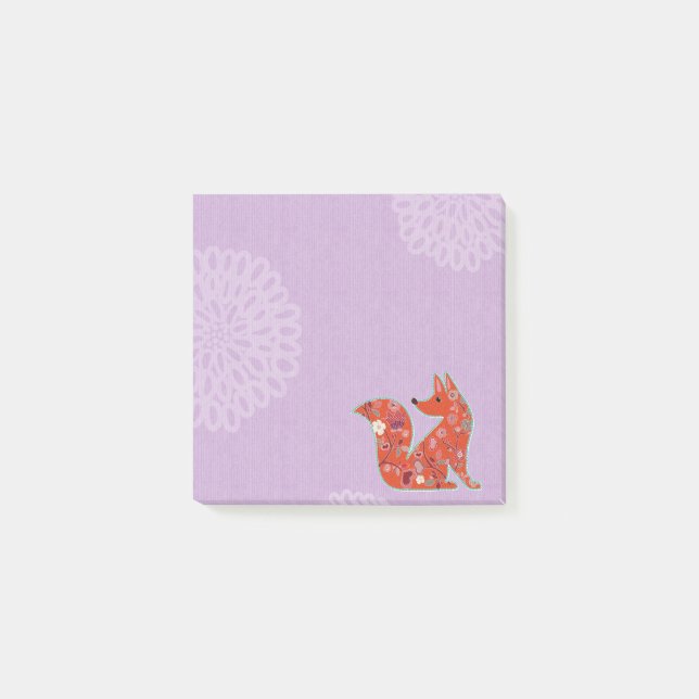 Notes post-it Fox Floral (Devant)