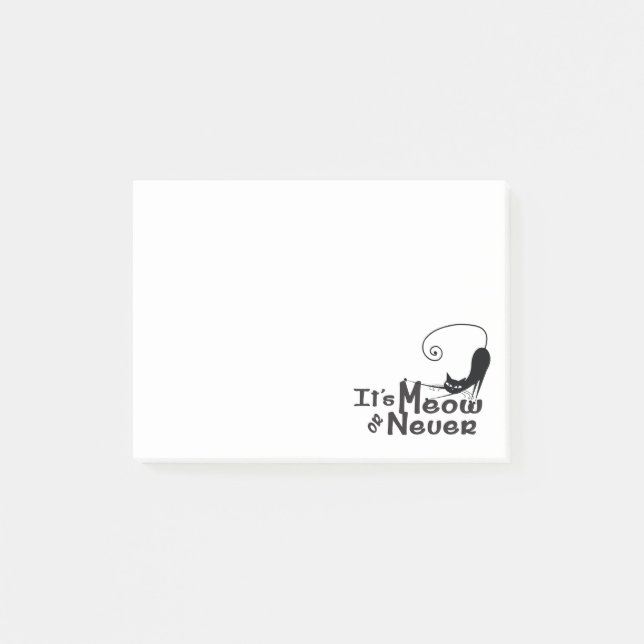Notes Post-it® MEOW ou jamais (Devant)