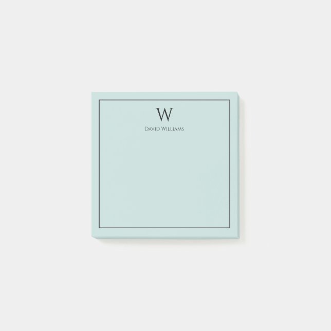 Notes post-it monogramme personnalisées (Devant)