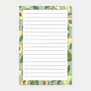 Notes post-it Motif de l'aquarelle Avocado
