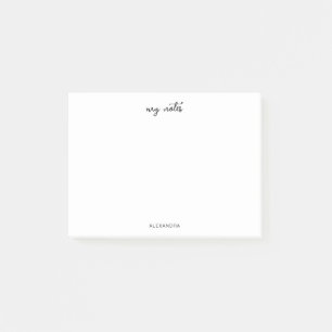 Notes Post-It Nom de Script Simple