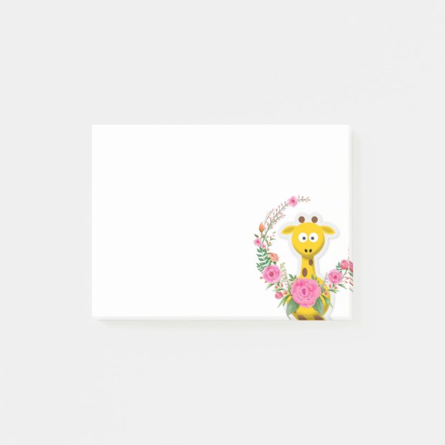 Notes Post-it Notes, Tournesol Floral Girafe (Devant)