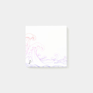 Notes post-it ondulées 