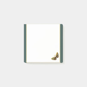 Notes post-it Ornate Gold & Turquoise Butterfly 3"