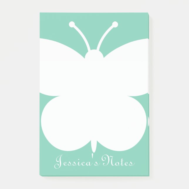 Notes Post-it® personnalisées avec papillon mignon (Devant)