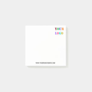 Notes Post-it® personnalisées avec texte de logo d