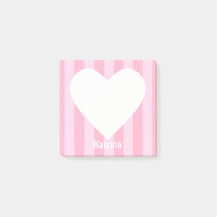 Notes Post-it personnalisées Cute Kawaii Heart Pin