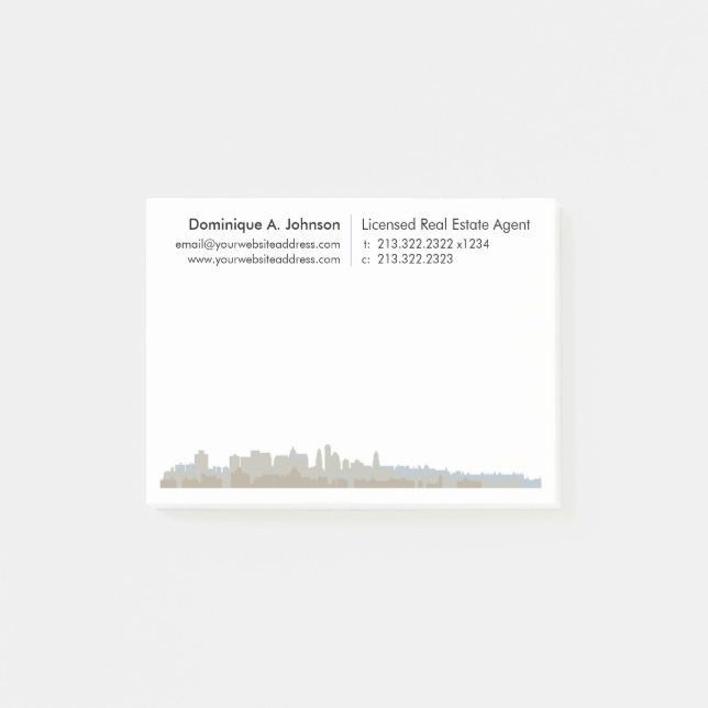 Notes post-it® personnalisées de l'immobilier urba (Devant)