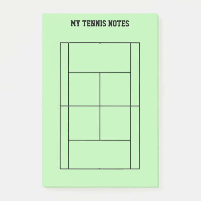 Notes Post-it® personnalisées pour joueur de tenni (Devant)