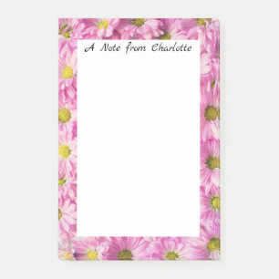 Notes post-it personnalisées rose pâle