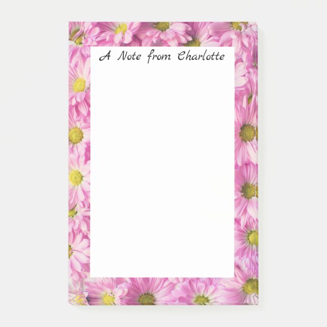 Notes post-it personnalisées rose pâle (Devant)