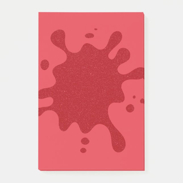 Notes Post-it® personnalisées rouge tomate Splash (Devant)