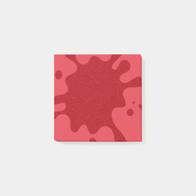 Notes Post-it® personnalisées Splash Rouge Tomate (Devant)