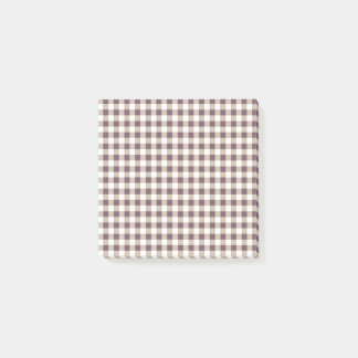 Notes post-it Plum Buffalo Plaid pour notes stylis