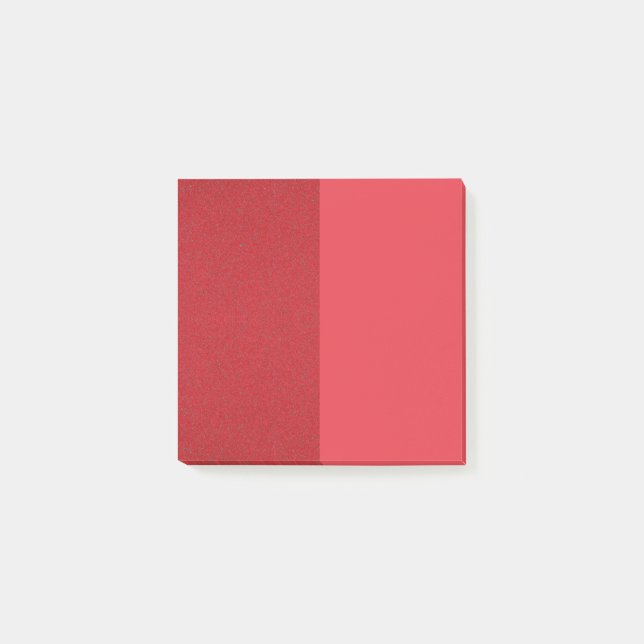 Notes Post-It® pour Carré texturé rouge à double f (Devant)