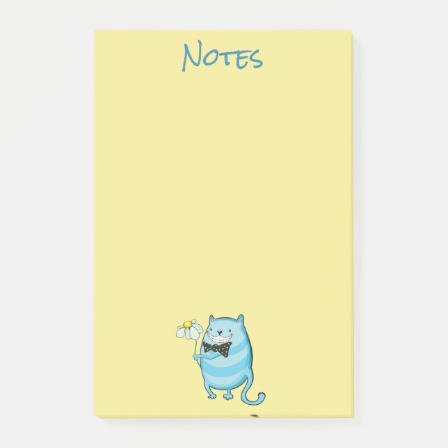 Notes post-it pour chat et marguerite (Devant)