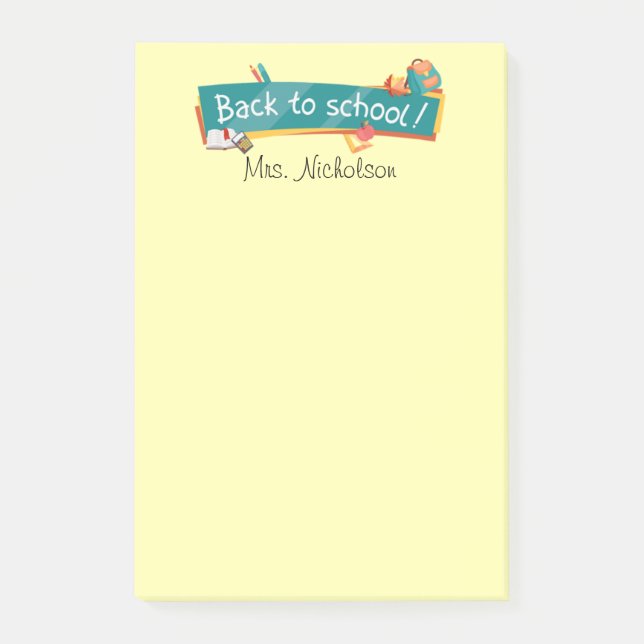 Notes Post-it® pour enseignants Retour à l'école 4 (Devant)