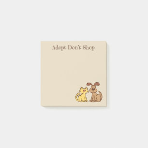 Notes post-it pour le chien et le chat